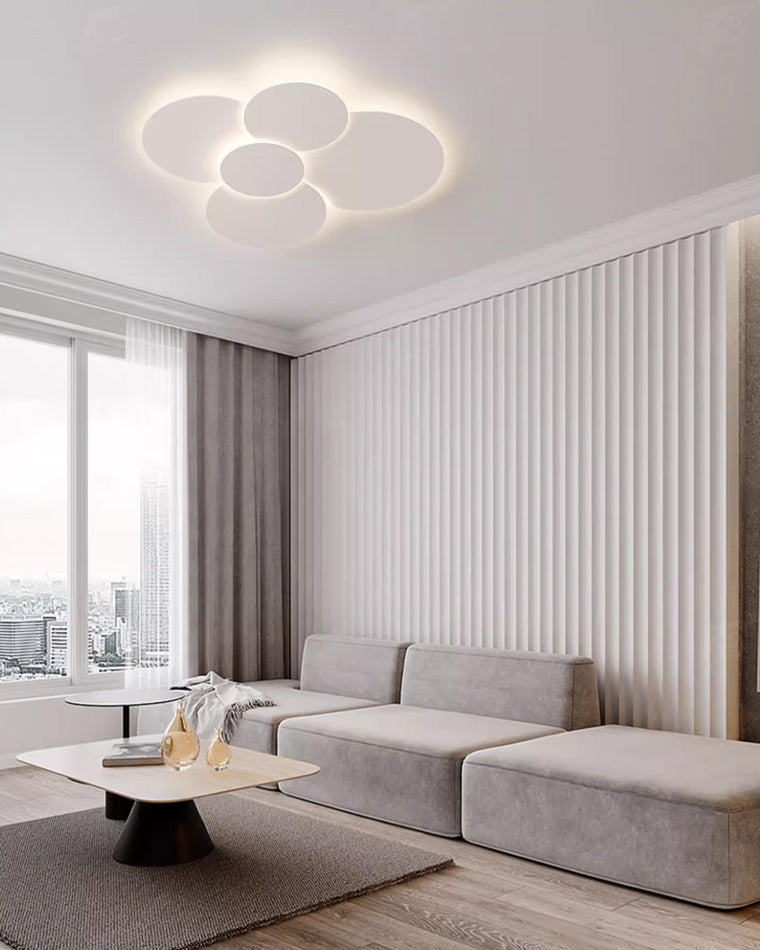 Olverai Round Flat Flush Mount Ceiling Light