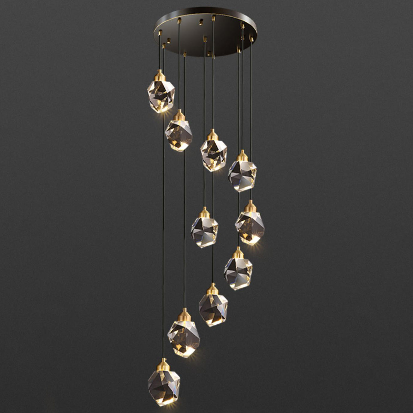 Olverai Rock Crystal Rain Chandelier