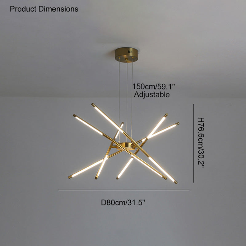 Olverai Light Rods LED Chandelier