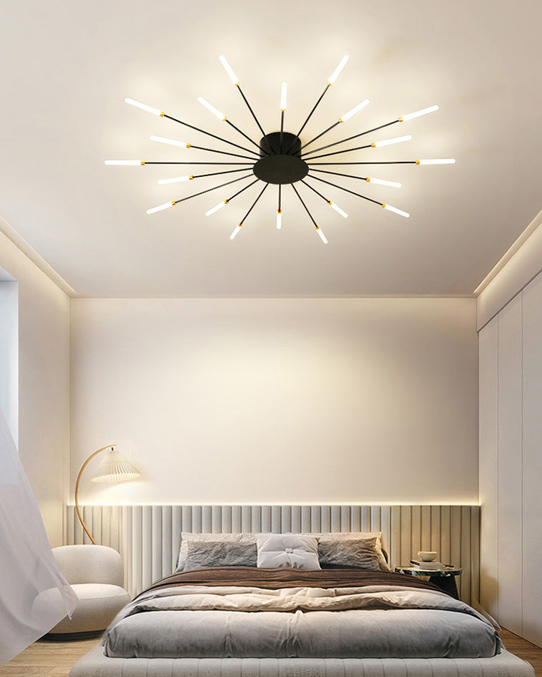 Olverai Firework Starburst Flush Mount Ceiling Light