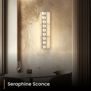 Olverai Avelisse Alabaster Crystal Wall Sconce