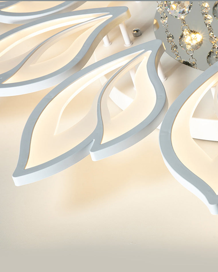 Olverai Big Flower Crystal Flush Mount Ceiling Light