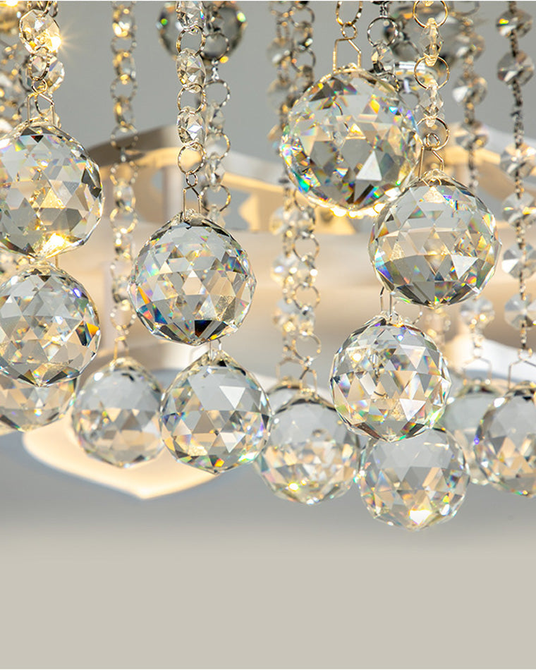 Olverai Big Flower Crystal Flush Mount Ceiling Light