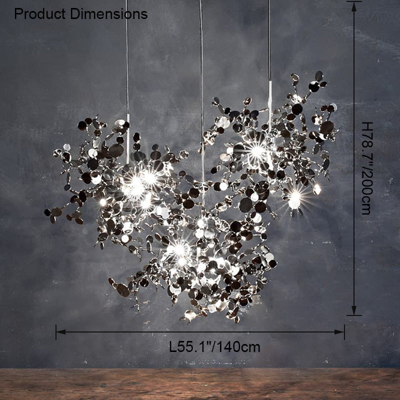 Olverai Argent/Gold Cloud Multi Pendant Chandelier