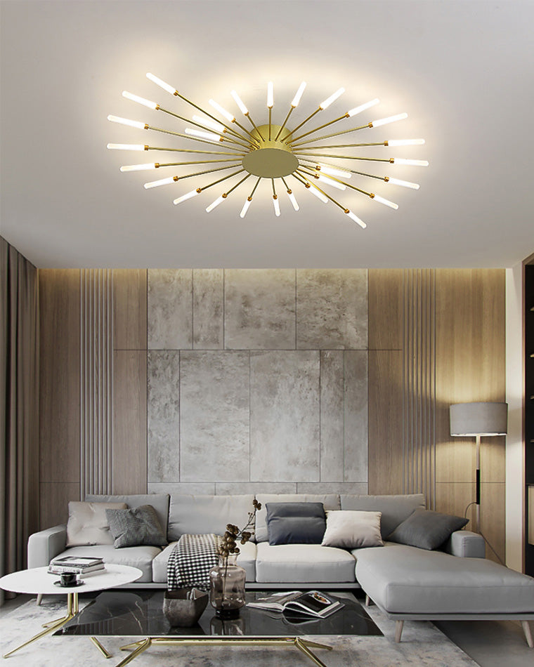 Olverai Firework Starburst Flush Mount Ceiling Light