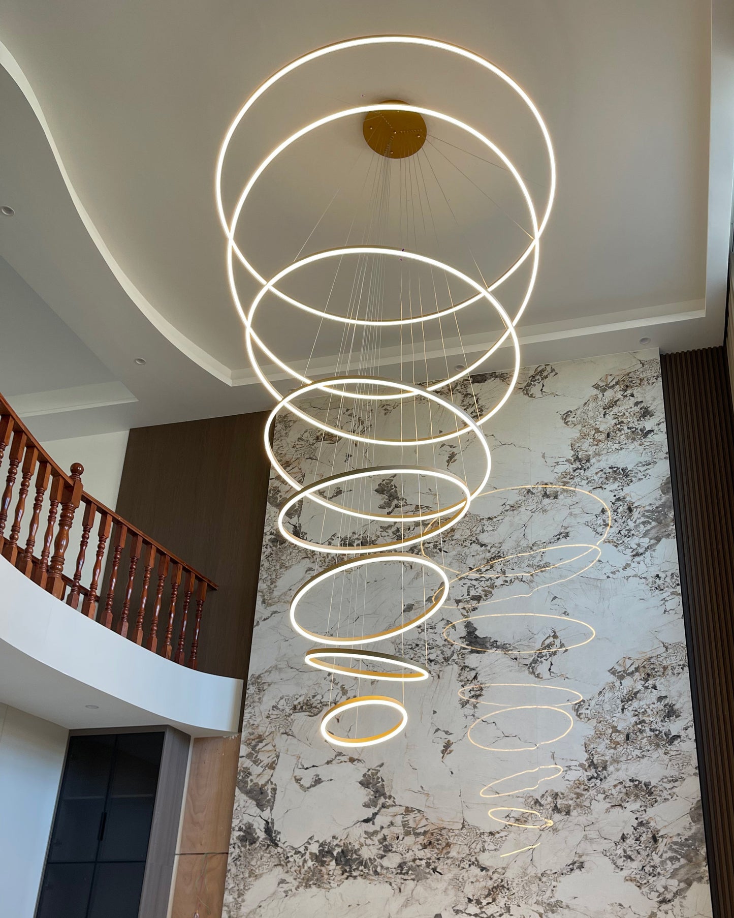 Olverai Tiered Ring LED Chandelier