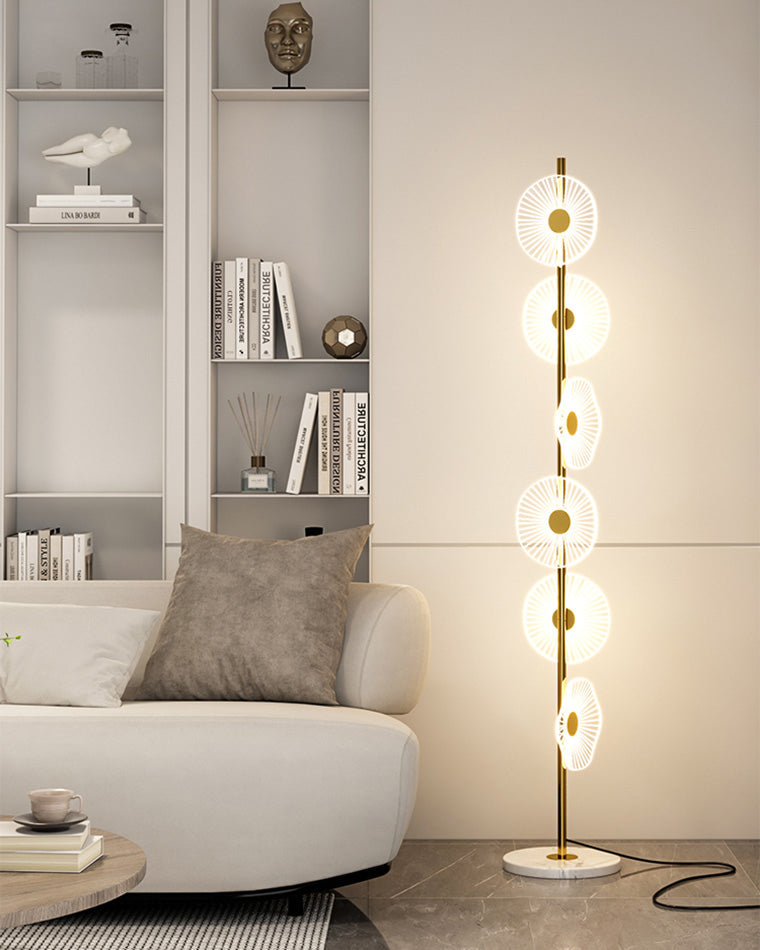 Olverai Multi-light Dimmable Floor Lamp with Remote