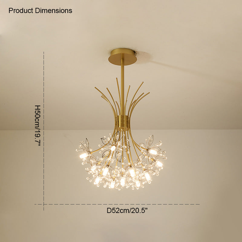 Olverai Gypsophila Bouquet Crystal Flower Chandelier