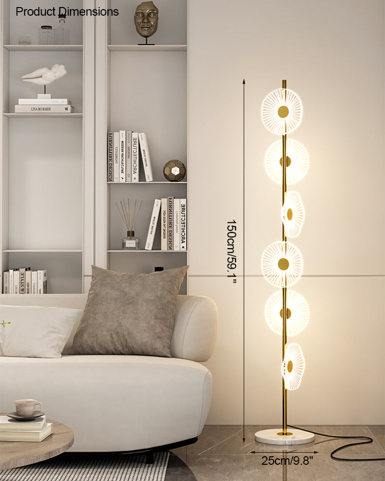 Olverai Multi-light Dimmable Floor Lamp with Remote