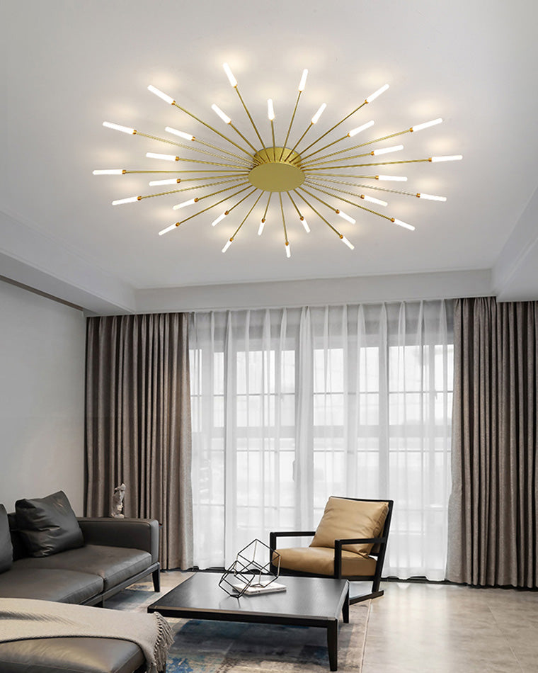 Olverai Firework Starburst Flush Mount Ceiling Light