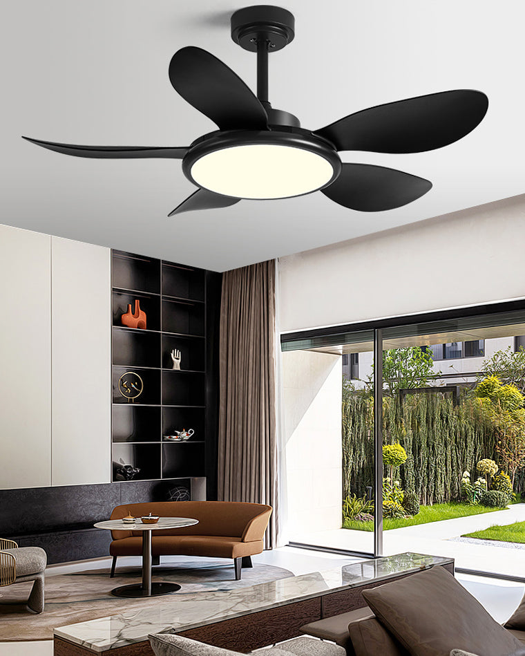 Olverai 5 Wood Blade Ceiling Fan Lamp