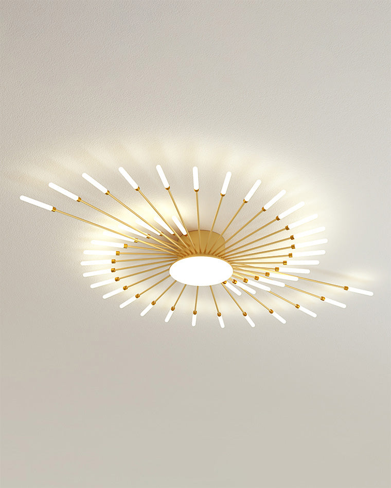 Olverai Firework Sunburst Flush Mount Ceiling Light