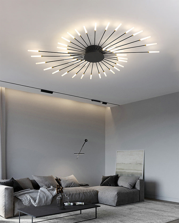 Olverai Firework Starburst Flush Mount Ceiling Light