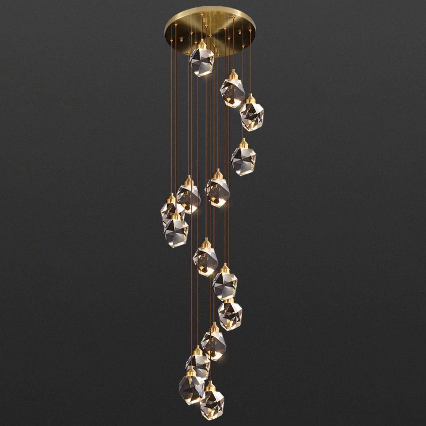 Olverai Rock Crystal Rain Chandelier