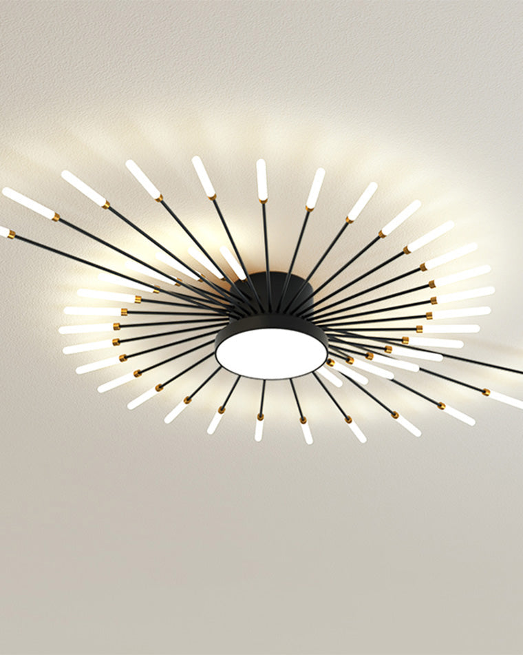 Olverai Firework Sunburst Flush Mount Ceiling Light