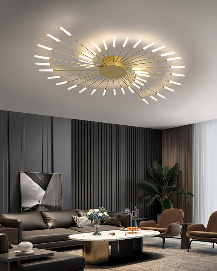 Olverai Firework Starburst Flush Mount Ceiling Light