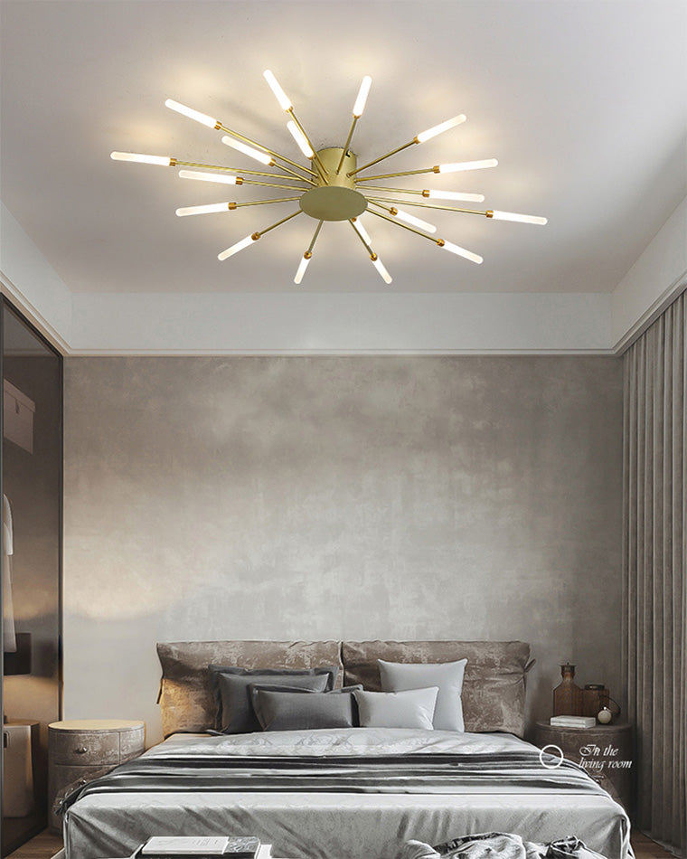 Olverai Firework Starburst Flush Mount Ceiling Light