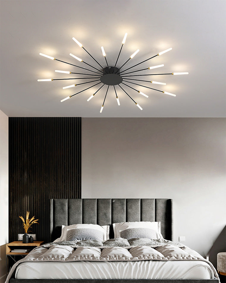 Olverai Firework Starburst Flush Mount Ceiling Light