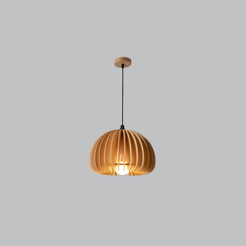 Olverai Pumpkin Wood Pendant Light