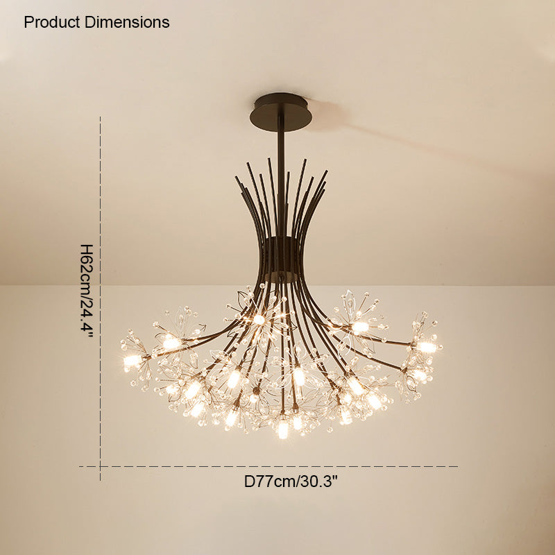 Olverai Gypsophila Bouquet Crystal Flower Chandelier