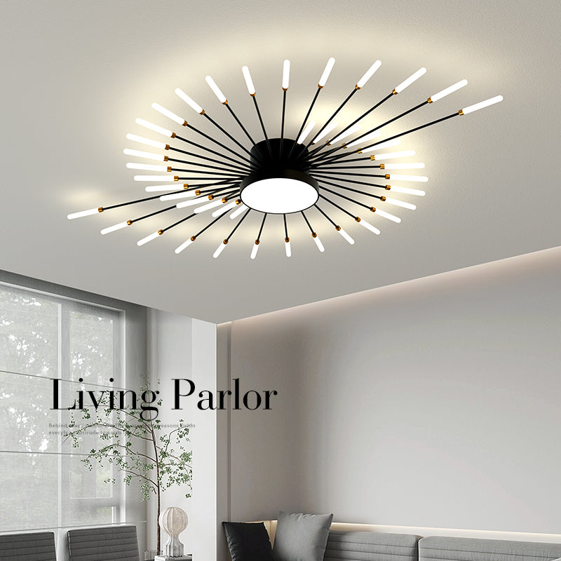 Olverai Firework Sunburst Flush Mount Ceiling Light