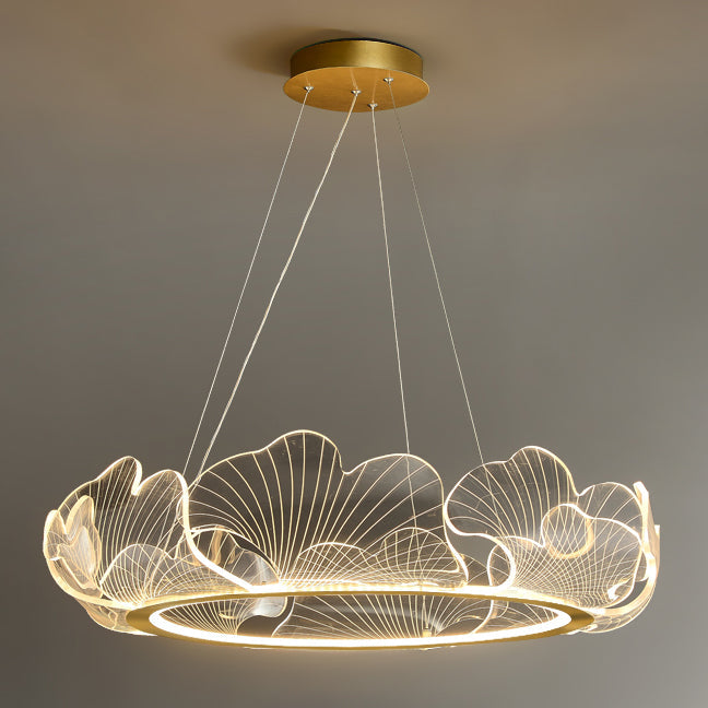 Olverai Acrylic Ginkgo Leaf Chandelier