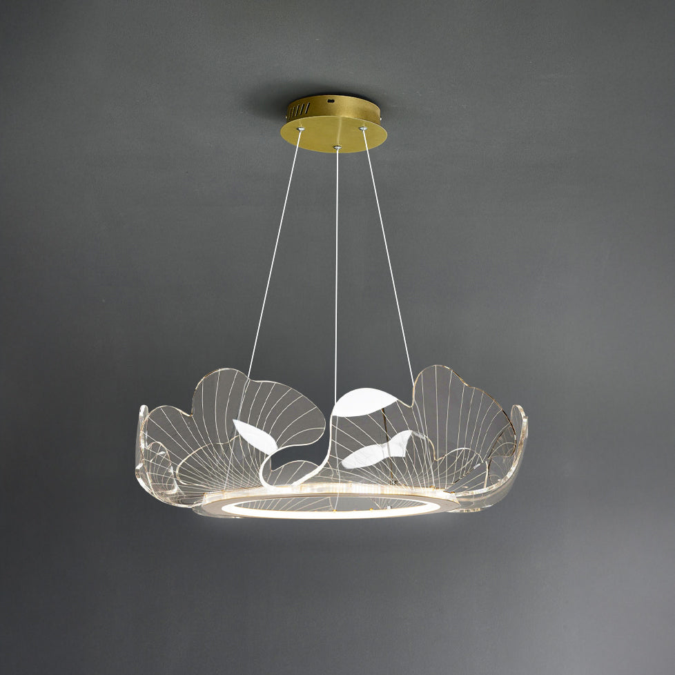 Olverai Acrylic Ginkgo Leaf Chandelier