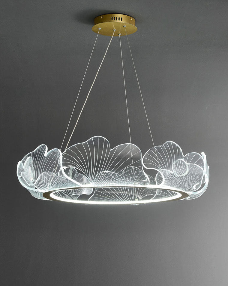 Olverai Acrylic Ginkgo Leaf Chandelier