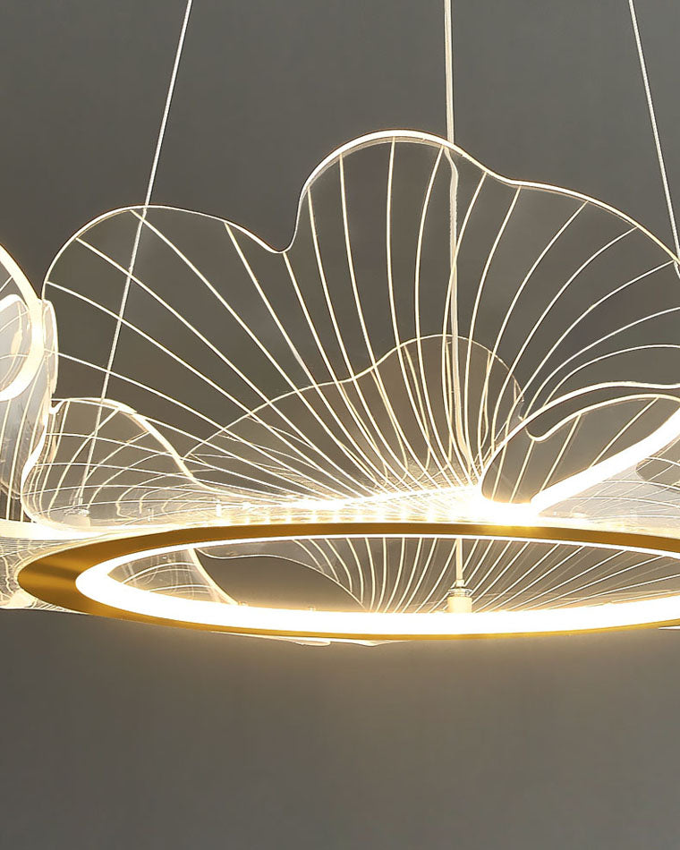 Olverai Acrylic Ginkgo Leaf Chandelier