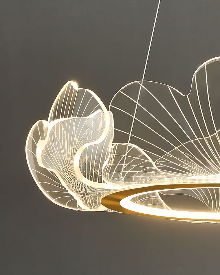 Olverai Acrylic Ginkgo Leaf Chandelier