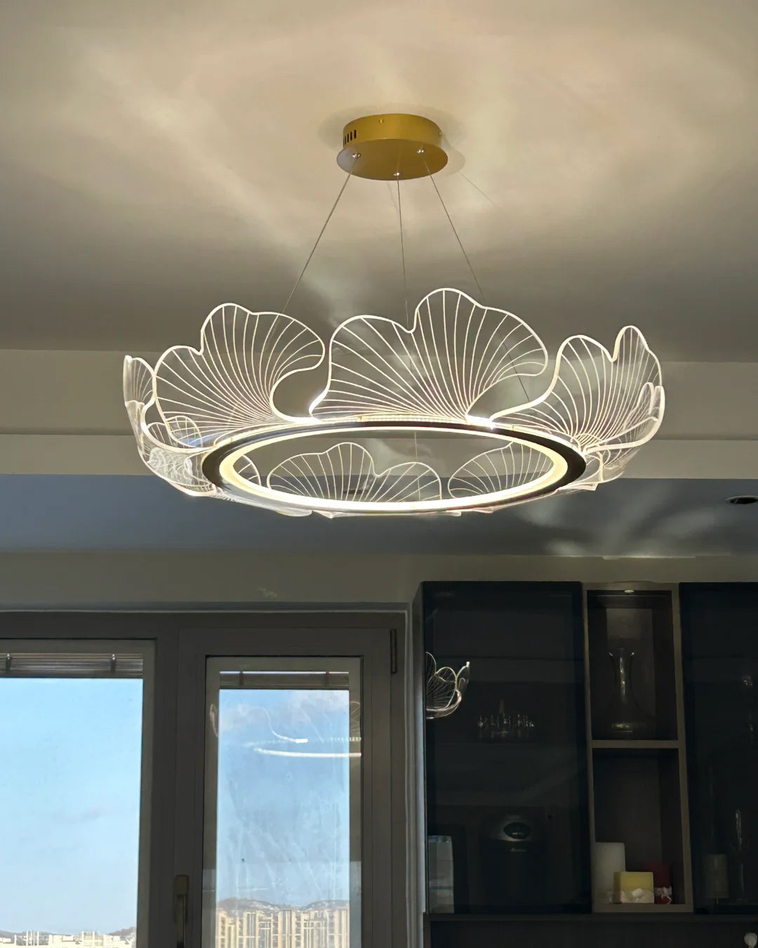Olverai Acrylic Ginkgo Leaf Chandelier