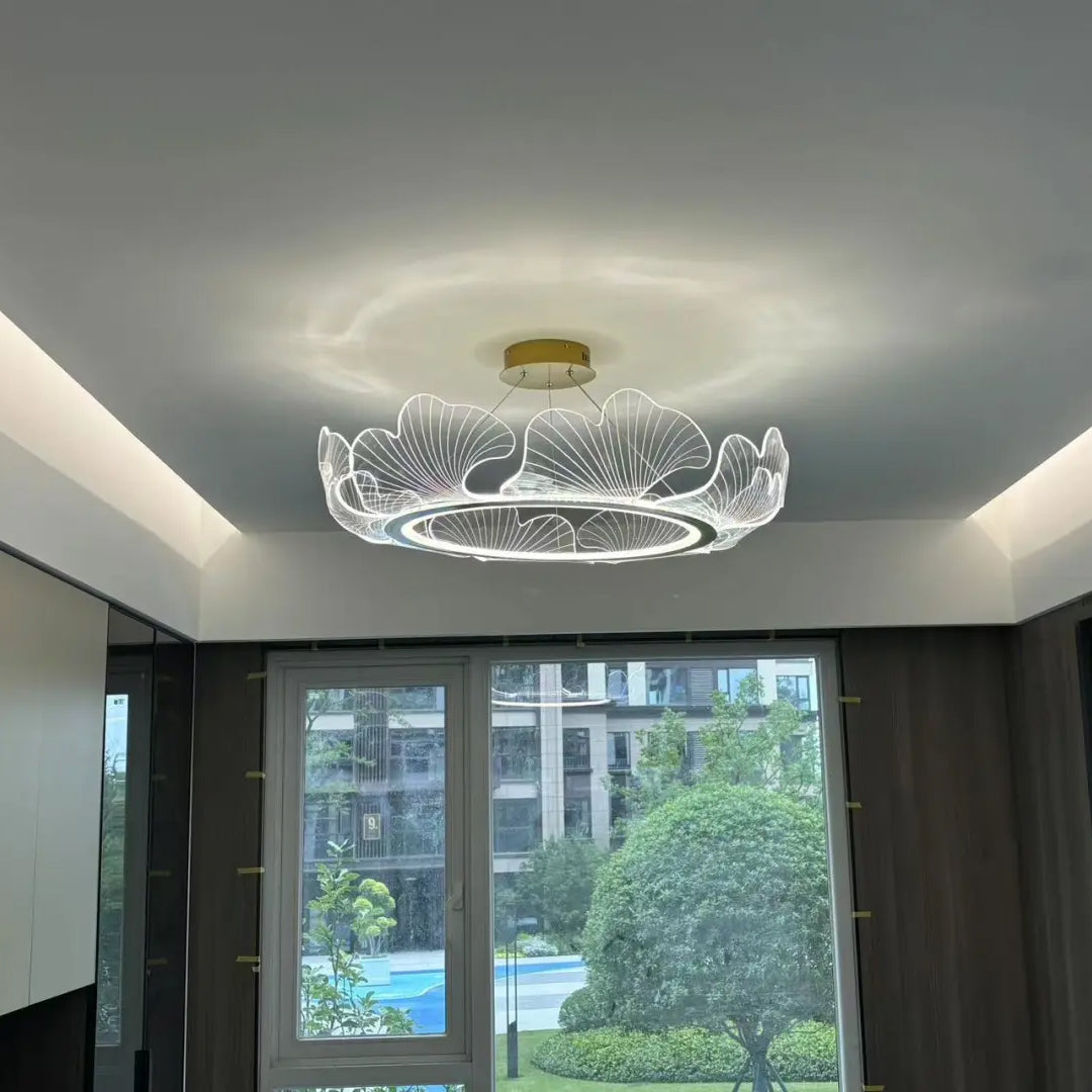 Olverai Acrylic Ginkgo Leaf Chandelier