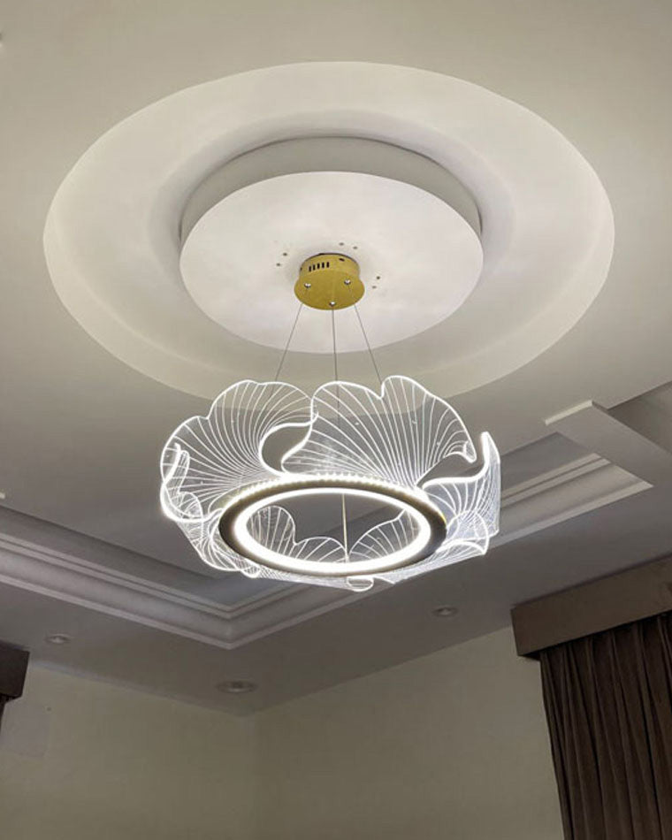 Olverai Acrylic Ginkgo Leaf Chandelier