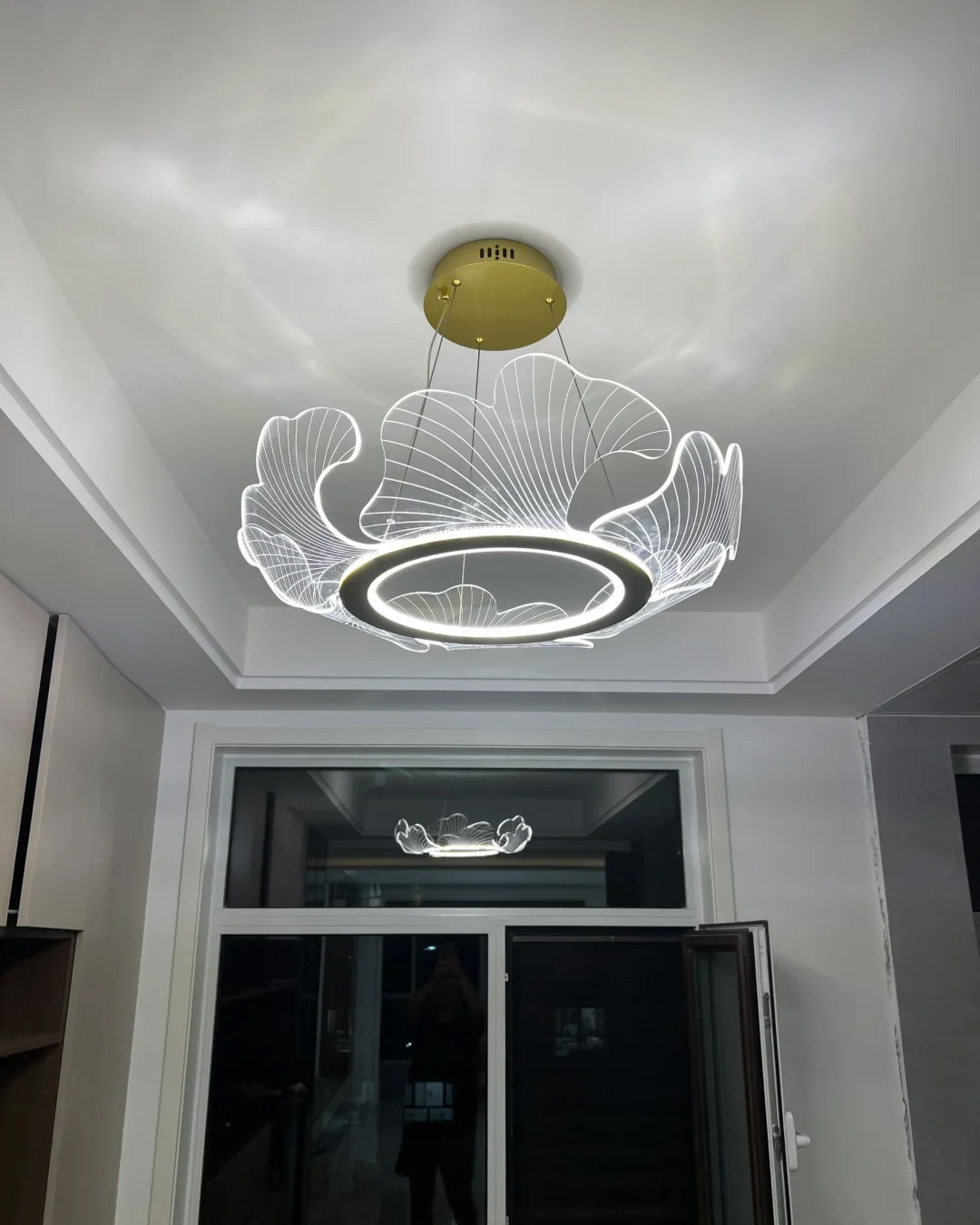 Olverai Acrylic Ginkgo Leaf Chandelier