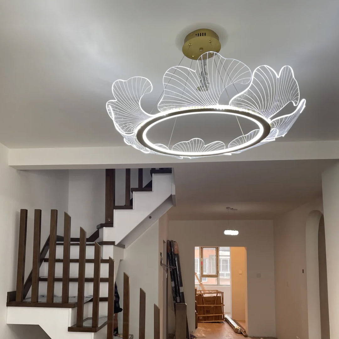 Olverai Acrylic Ginkgo Leaf Chandelier