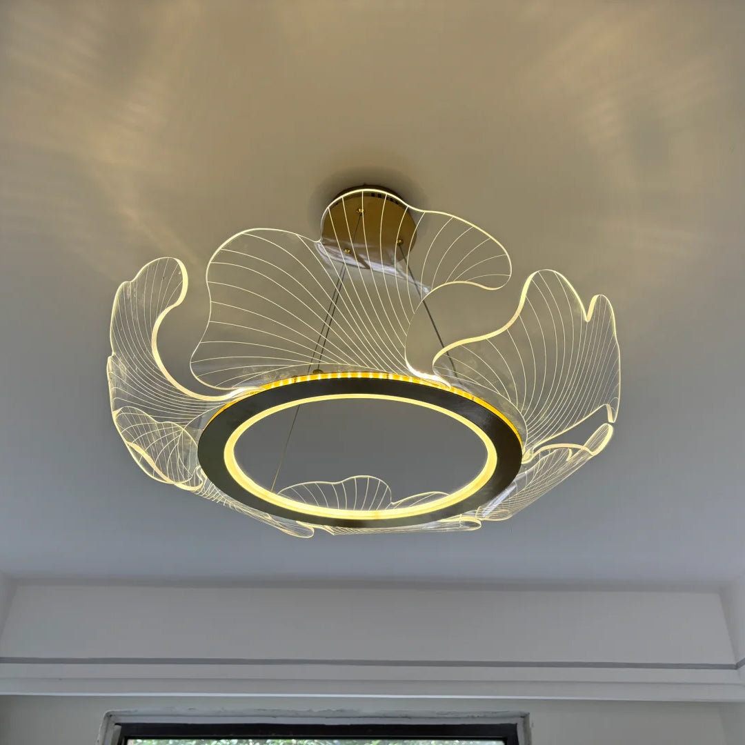 Olverai Acrylic Ginkgo Leaf Chandelier