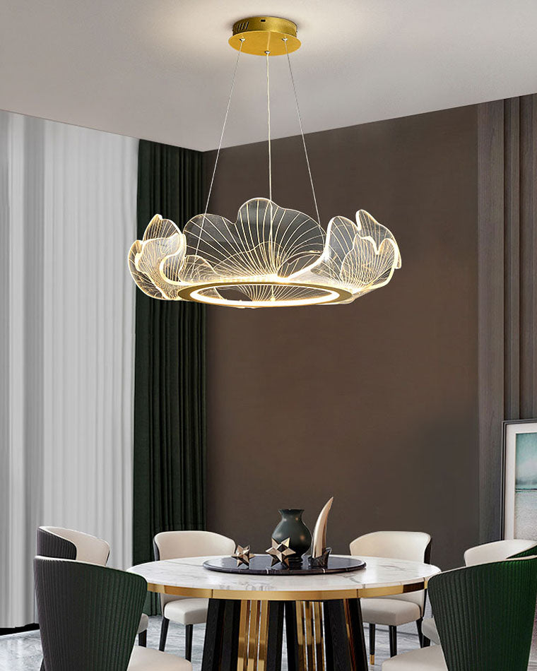Olverai Acrylic Ginkgo Leaf Chandelier