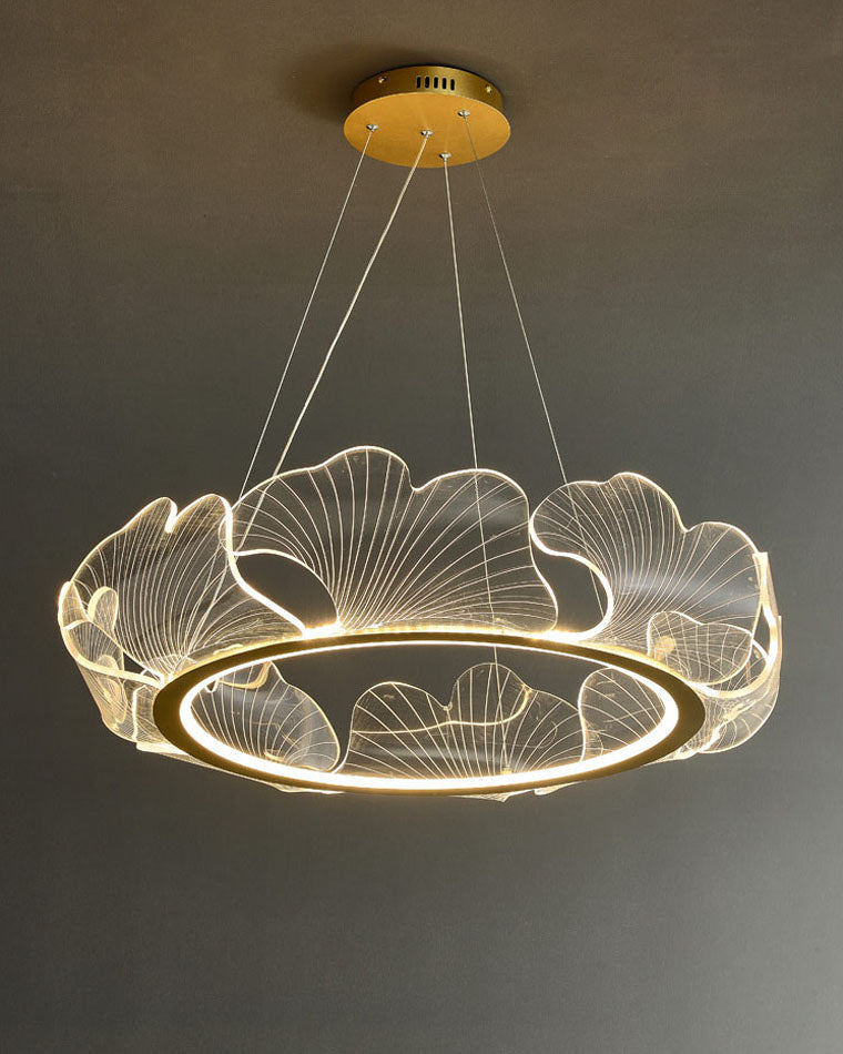 Olverai Acrylic Ginkgo Leaf Chandelier