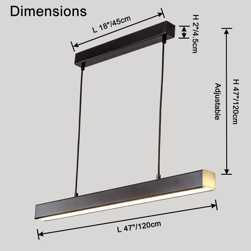 Olverai Minimalist Linear Kitchen Pendant Light