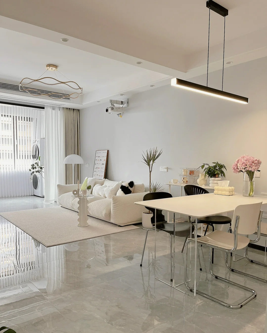 Olverai Minimalist Linear Kitchen Pendant Light