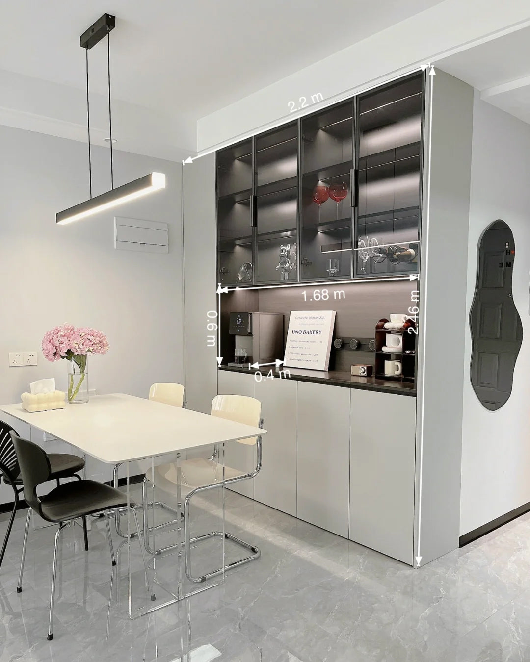 Olverai Minimalist Linear Kitchen Pendant Light