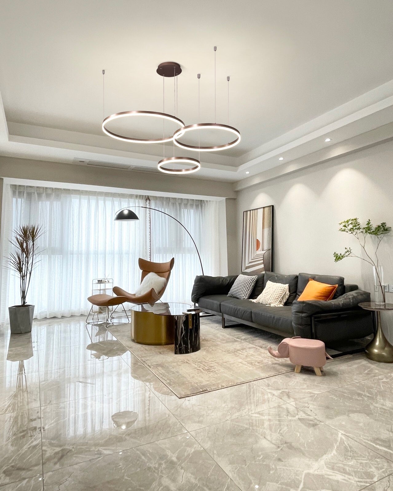 Olverai Multi LED Ring Chandelier
