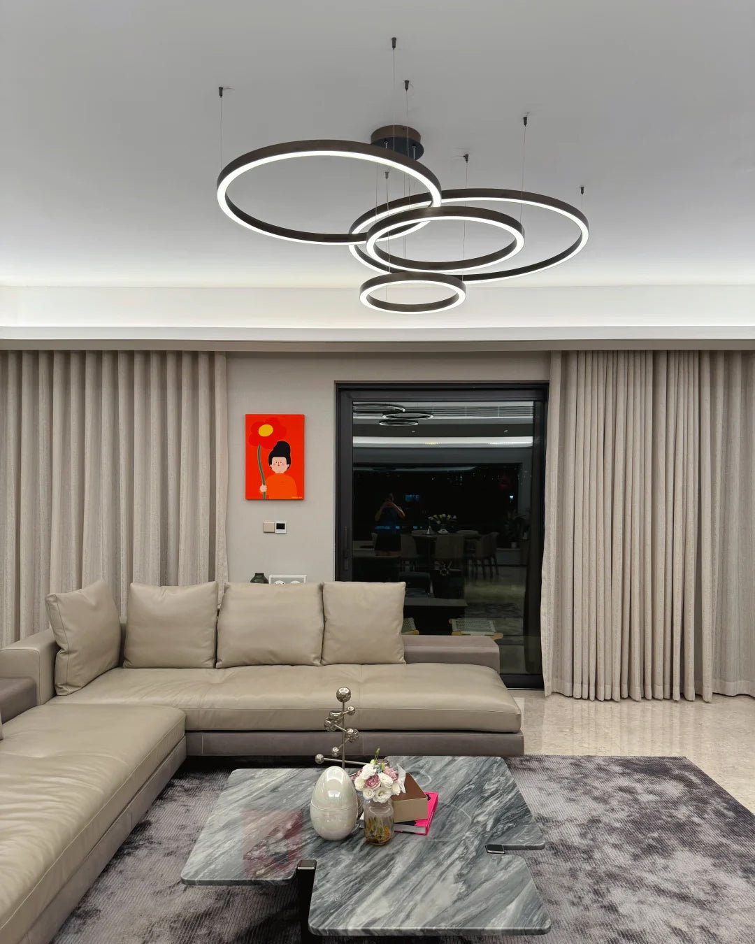 Olverai Multi LED Ring Chandelier