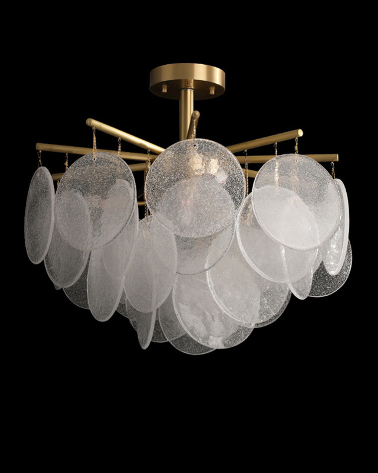 Olverai Tiered Textured Glass Cloud Chandelier