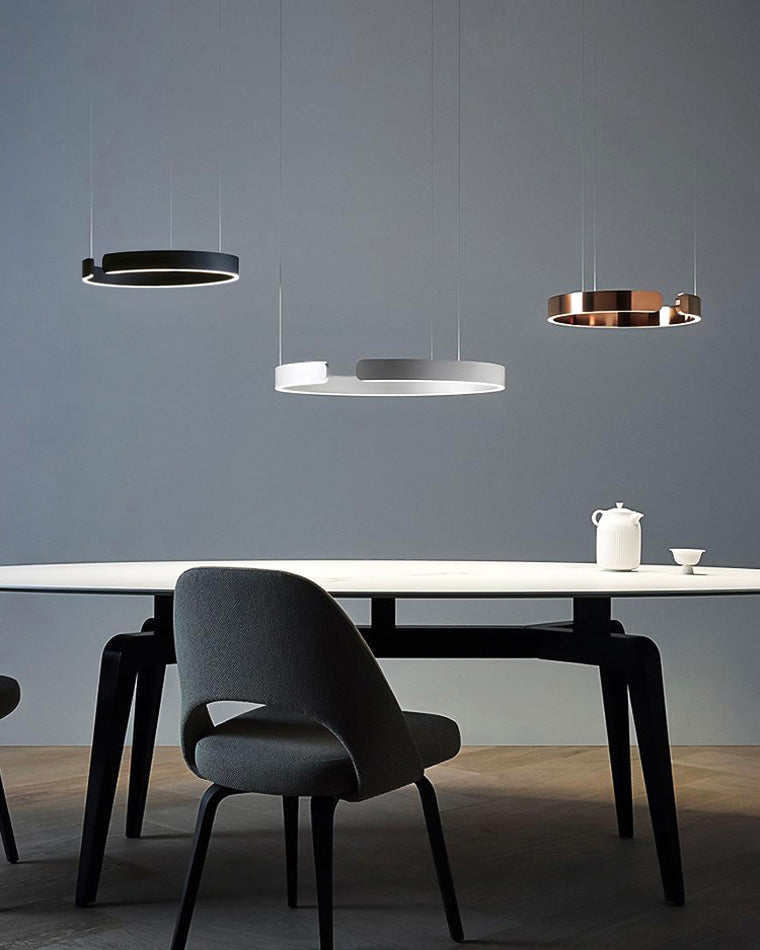 Olverai Black/Gold Ring Led Chandelier