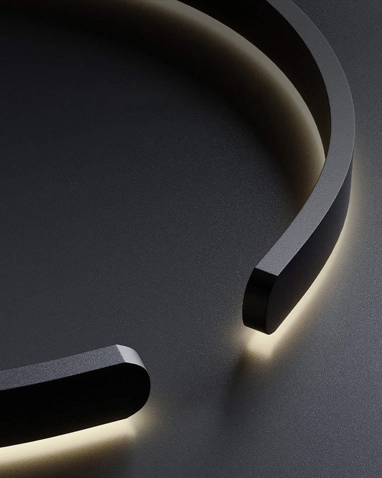 Olverai Black/Gold Ring Led Chandelier