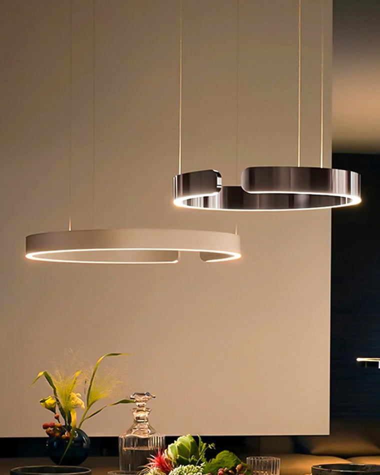 Olverai Black/Gold Ring Led Chandelier