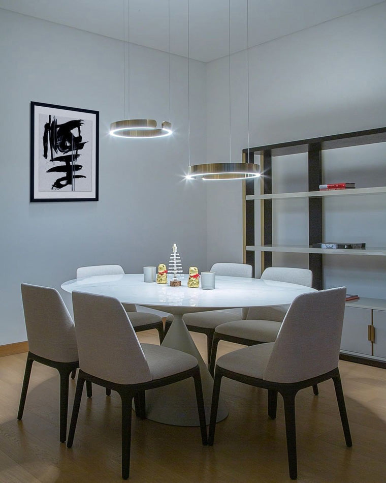 Olverai Black/Gold Ring Led Chandelier