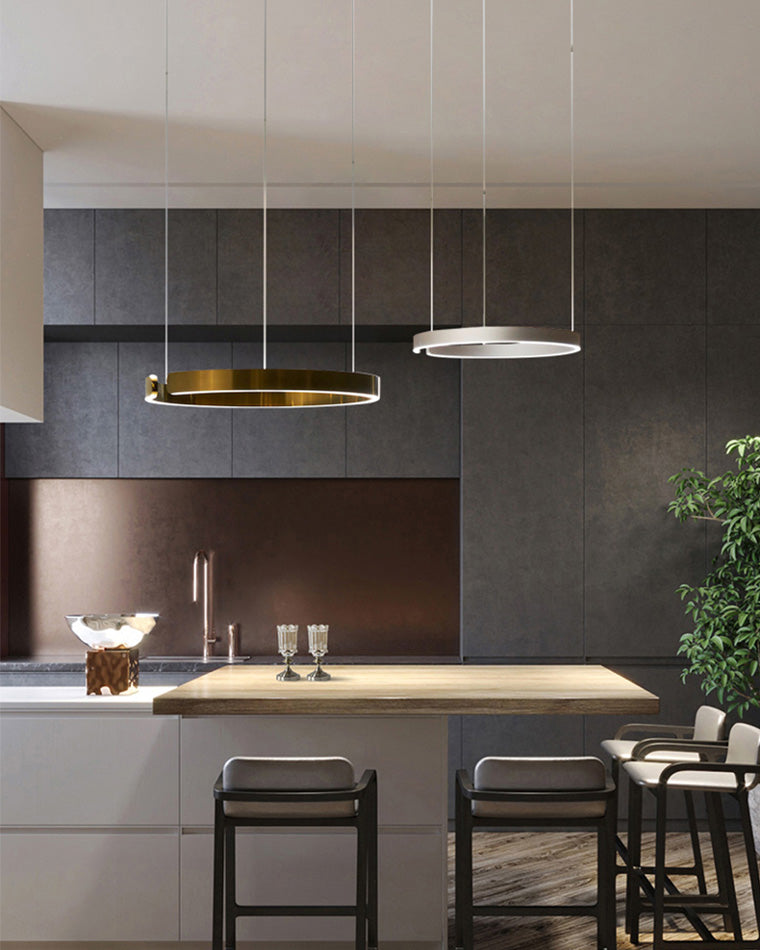 Olverai Black/Gold Ring Led Chandelier