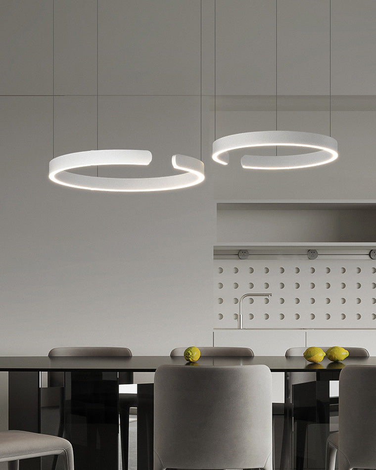 Olverai Black/Gold Ring Led Chandelier